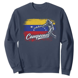 Venezuela Campeones Del Mundo Baseball Championship Sweatshirt TS11 Navy Print Your Wear