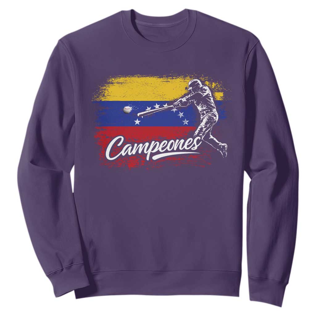 Venezuela Campeones Del Mundo Baseball Championship Sweatshirt TS11 Purple Print Your Wear