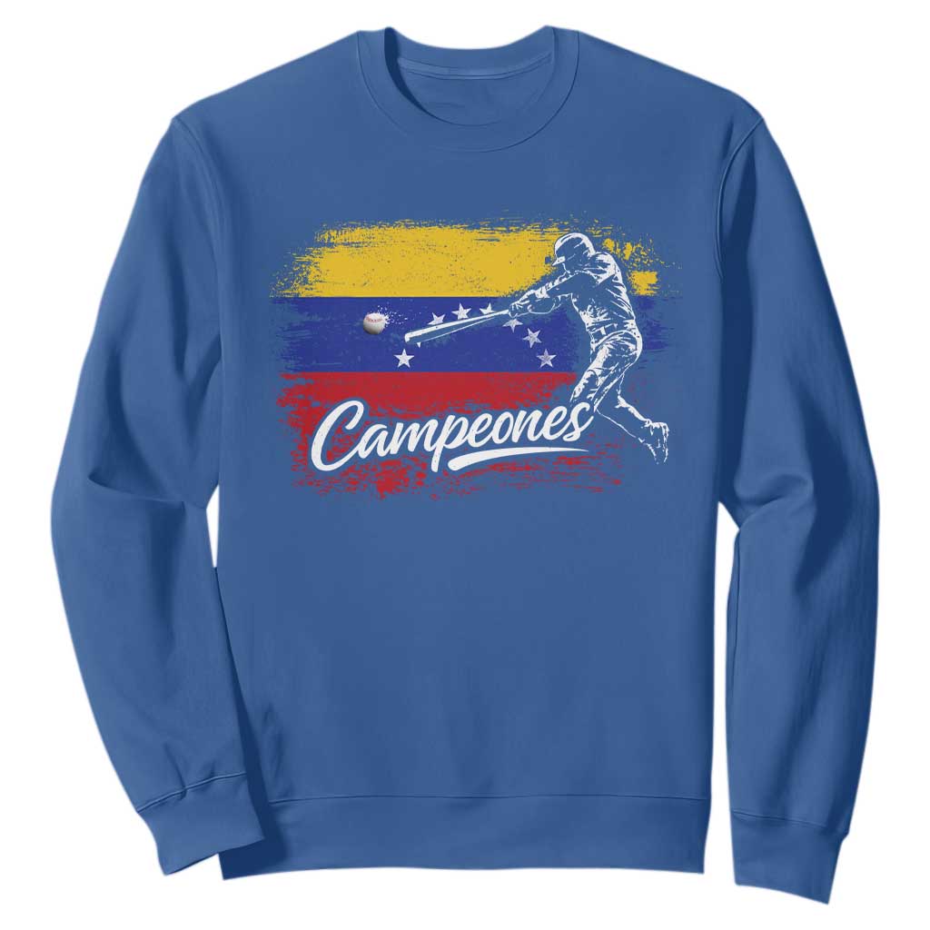 Venezuela Campeones Del Mundo Baseball Championship Sweatshirt TS11 Royal Blue Print Your Wear