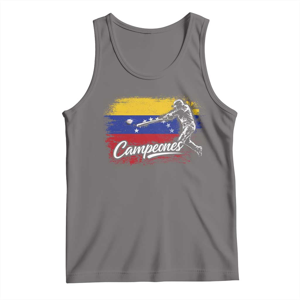 Venezuela Campeones Del Mundo Baseball Championship Tank Top TS11 Deep Heather Print Your Wear