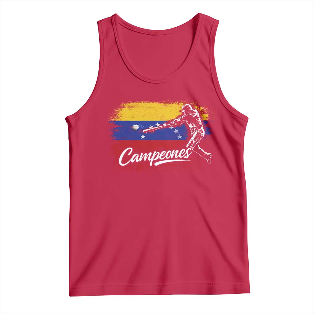 Venezuela Campeones Del Mundo Baseball Championship Tank Top TS11 Red Print Your Wear