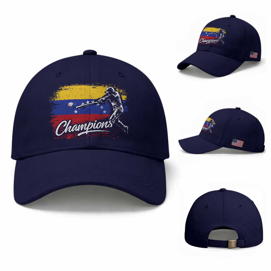 Venezuela Champions Baseball Batter Venezuelan Sport Fan Baseball Cap TS11 Baseball Cap Universal Fit Dark Blue Print Your Wear