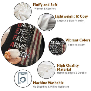 Stroke Awareness Throw Blanket BEFAST Stroke Symptoms Vintage American Flag TS11 Print Your Wear