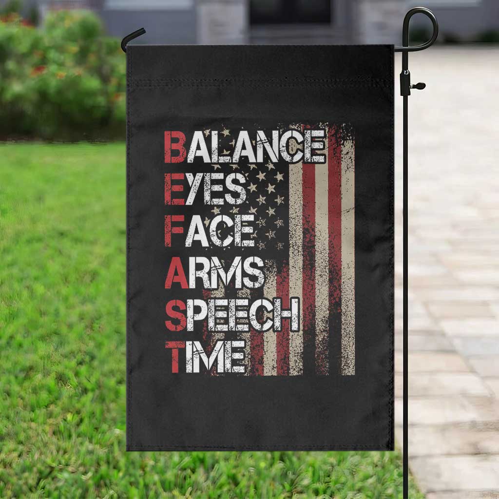 Stroke Awareness Garden Flag BEFAST Stroke Symptoms Vintage American Flag TS11 Print Your Wear