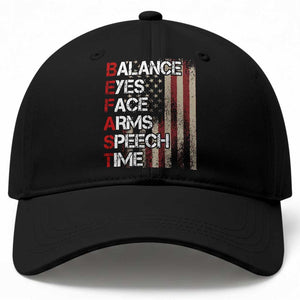 Stroke Awareness Baseball Cap BEFAST Stroke Symptoms Vintage American Flag TS11 Print Your Wear