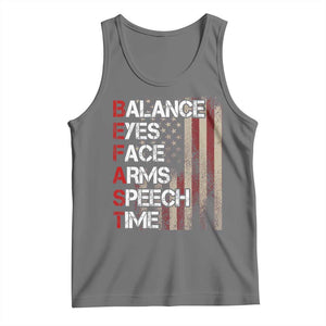 Stroke Awareness Tank Top BEFAST Stroke Symptoms Vintage American Flag TS11 Black Heather Print Your Wear
