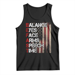 Stroke Awareness Tank Top BEFAST Stroke Symptoms Vintage American Flag TS11 Black Print Your Wear