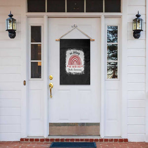 In May We Wear Red Stroke Awareness Garden Flag Bleach Effect TS11 Print Your Wear