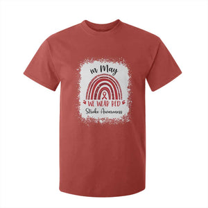 In May We Wear Red Stroke Awareness T Shirt For Kid Bleach Effect TS11 Red Print Your Wear