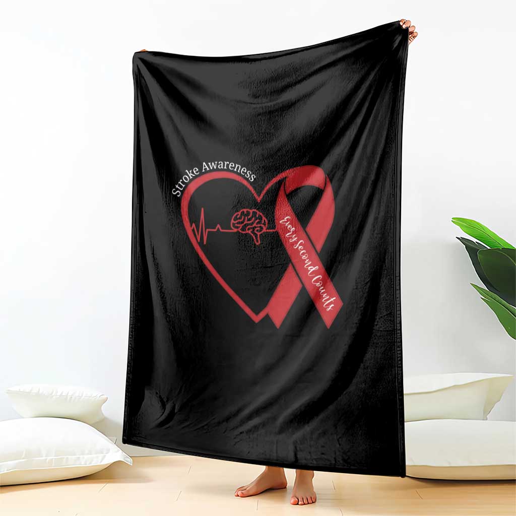 Stroke Awareness Throw Blanket Stroke Survivor Warrior Brain Attack TS11 Print Your Wear