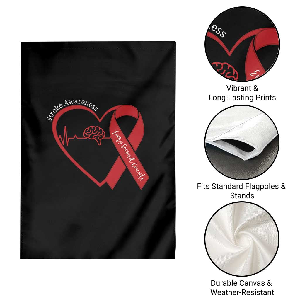 Stroke Awareness Garden Flag Stroke Survivor Warrior Brain Attack TS11 Print Your Wear