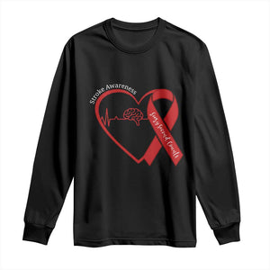 Stroke Awareness Long Sleeve Shirt Stroke Survivor Warrior Brain Attack TS11 Black Print Your Wear