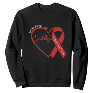 Stroke Awareness Sweatshirt Stroke Survivor Warrior Brain Attack TS11 Black Print Your Wear
