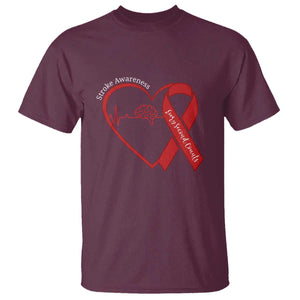 Stroke Awareness T Shirt Stroke Survivor Warrior Brain Attack TS11 Maroon Print Your Wear