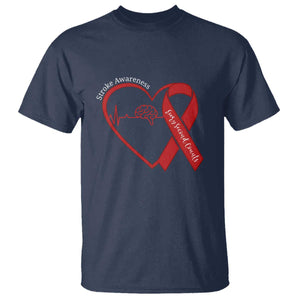 Stroke Awareness T Shirt Stroke Survivor Warrior Brain Attack TS11 Navy Print Your Wear