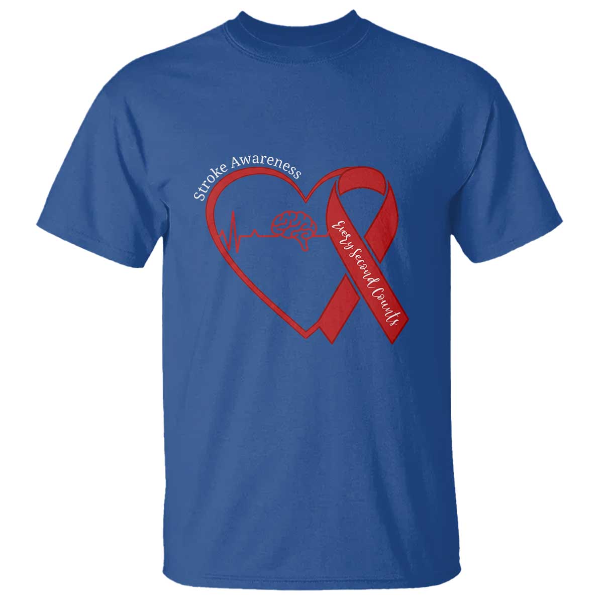 Stroke Awareness T Shirt Stroke Survivor Warrior Brain Attack TS11 Royal Blue Print Your Wear