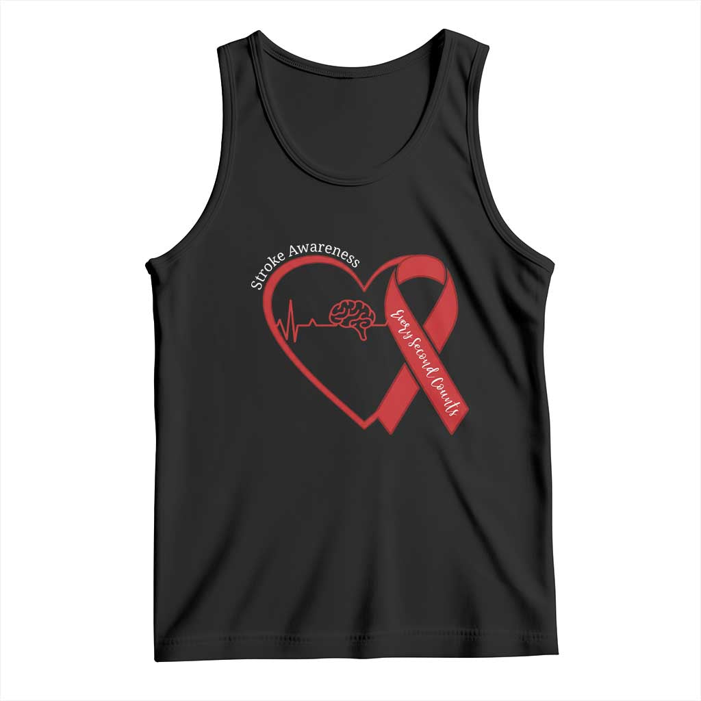 Stroke Awareness Tank Top Stroke Survivor Warrior Brain Attack TS11 Black Print Your Wear