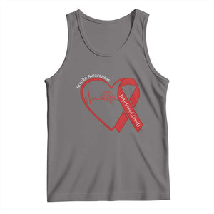 Stroke Awareness Tank Top Stroke Survivor Warrior Brain Attack TS11 Deep Heather Print Your Wear