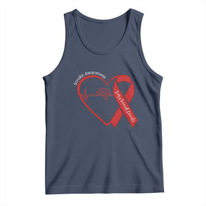 Stroke Awareness Tank Top Stroke Survivor Warrior Brain Attack TS11 Navy Print Your Wear