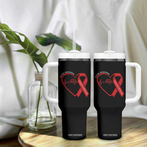 Stroke Awareness Tumbler With Handle Stroke Survivor Warrior Brain Attack TS11 Print Your Wear