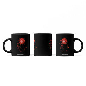 Sunflower Stroke Awareness Red Ribbon Coffee Mug TS11 Print Your Wear