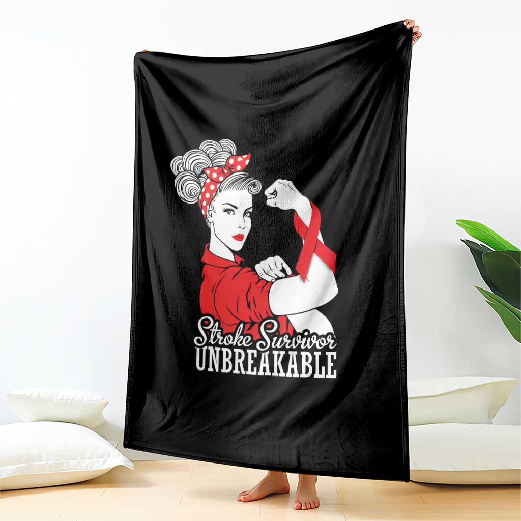 Stroke Survivor Unbreakable Throw Blanket Stroke Awareness Gift TS11 Print Your Wear