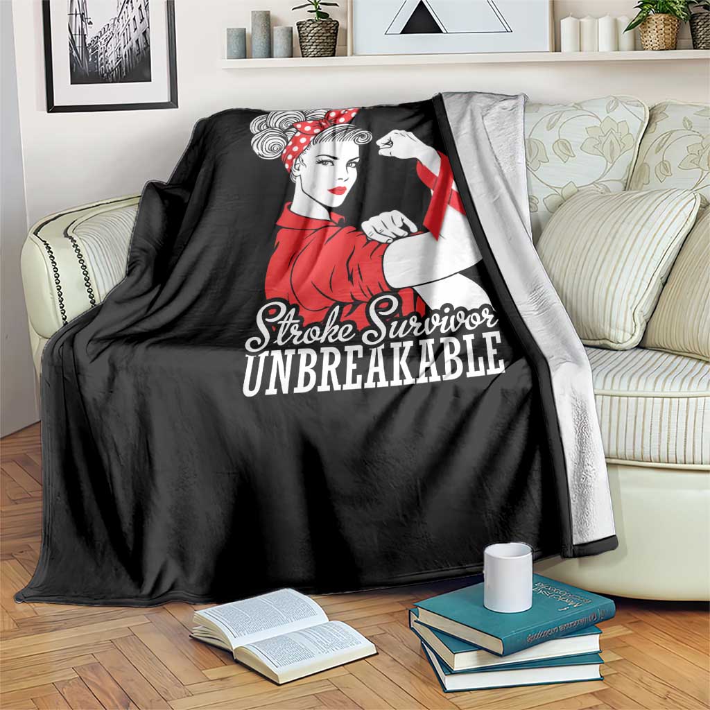 Stroke Survivor Unbreakable Throw Blanket Stroke Awareness Gift TS11 Print Your Wear