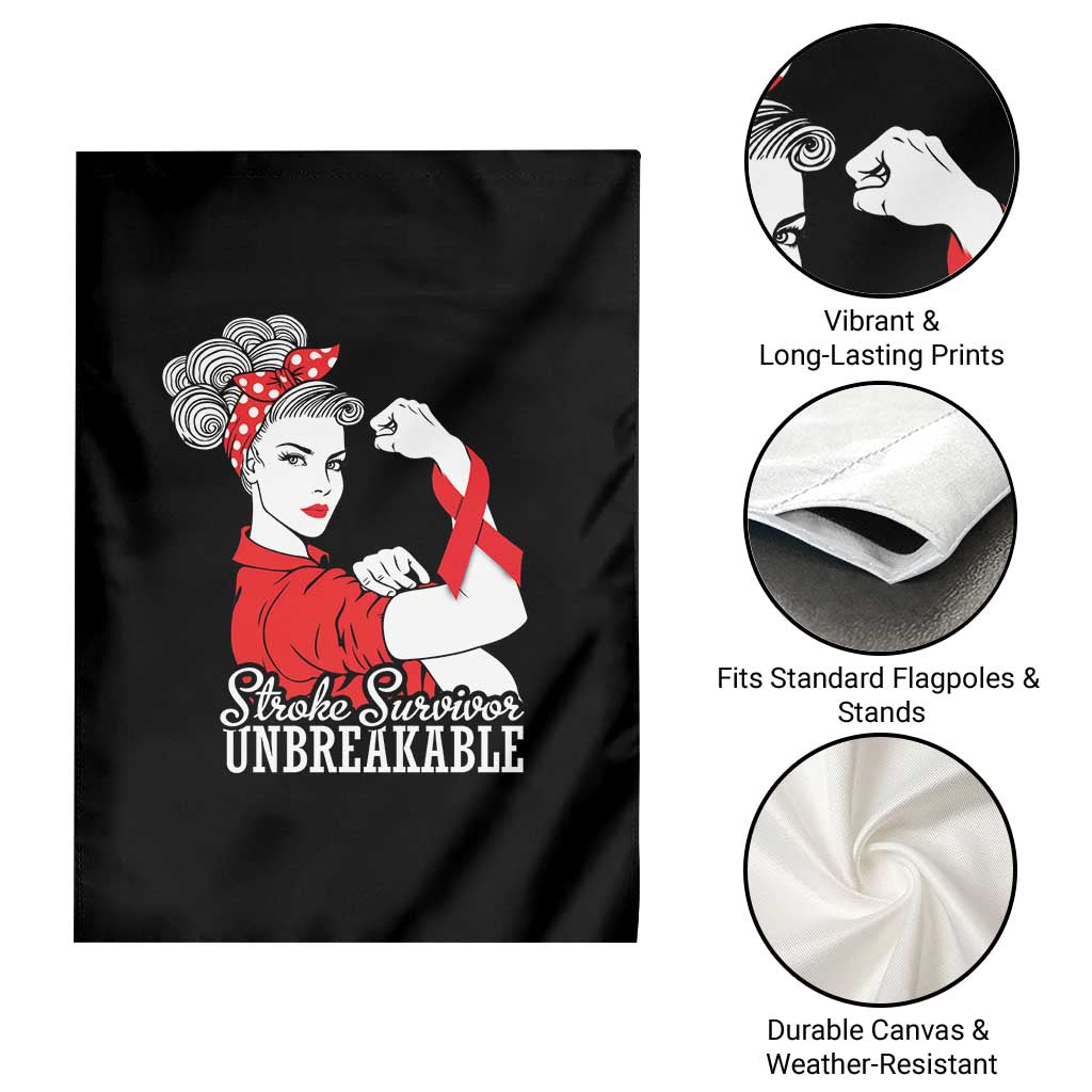 Stroke Survivor Unbreakable Garden Flag Stroke Awareness Gift TS11 Print Your Wear