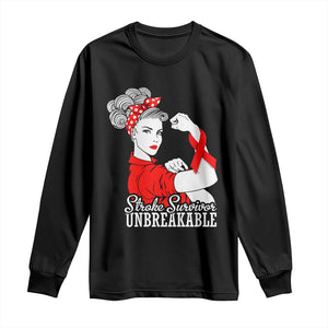 Stroke Survivor Unbreakable Long Sleeve Shirt Stroke Awareness Gift TS11 Black Print Your Wear