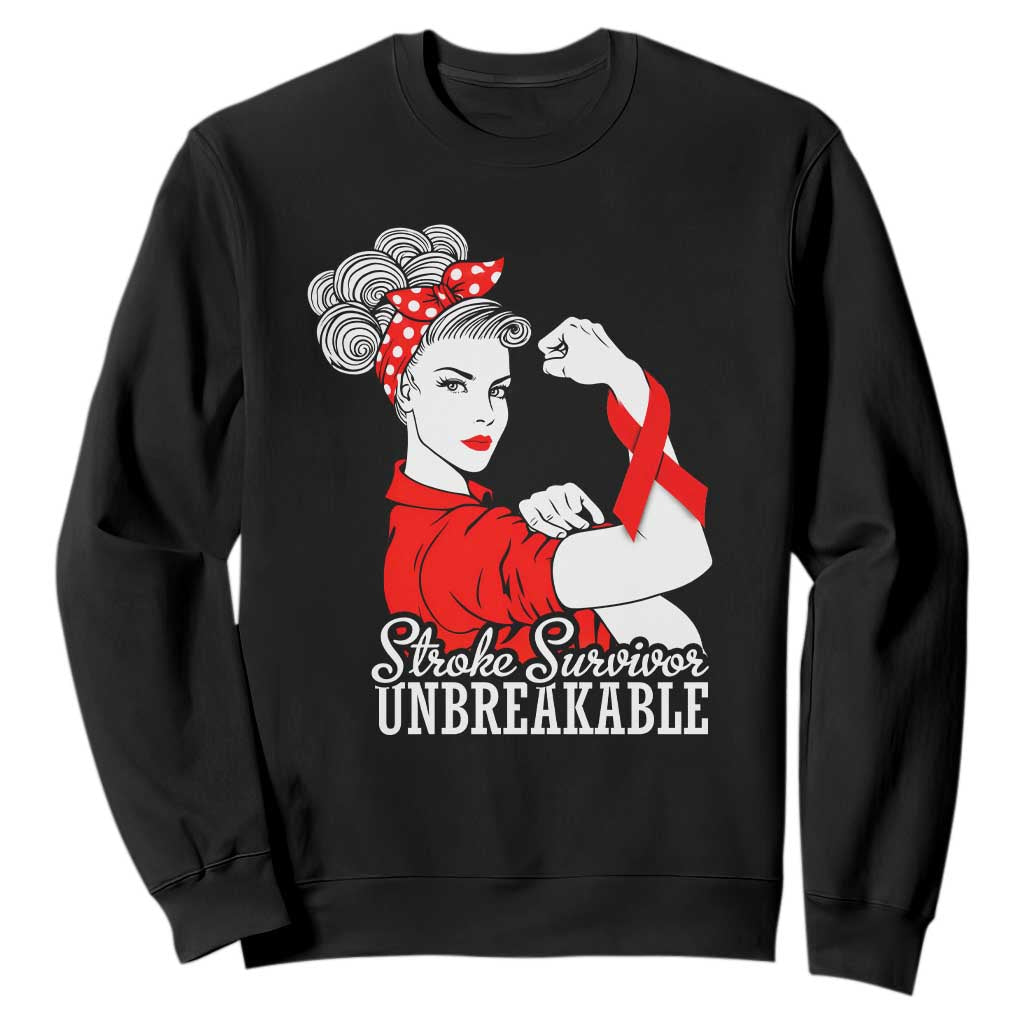 Stroke Survivor Unbreakable Sweatshirt Stroke Awareness Gift TS11 Black Print Your Wear