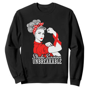 Stroke Survivor Unbreakable Sweatshirt Stroke Awareness Gift TS11 Black Print Your Wear