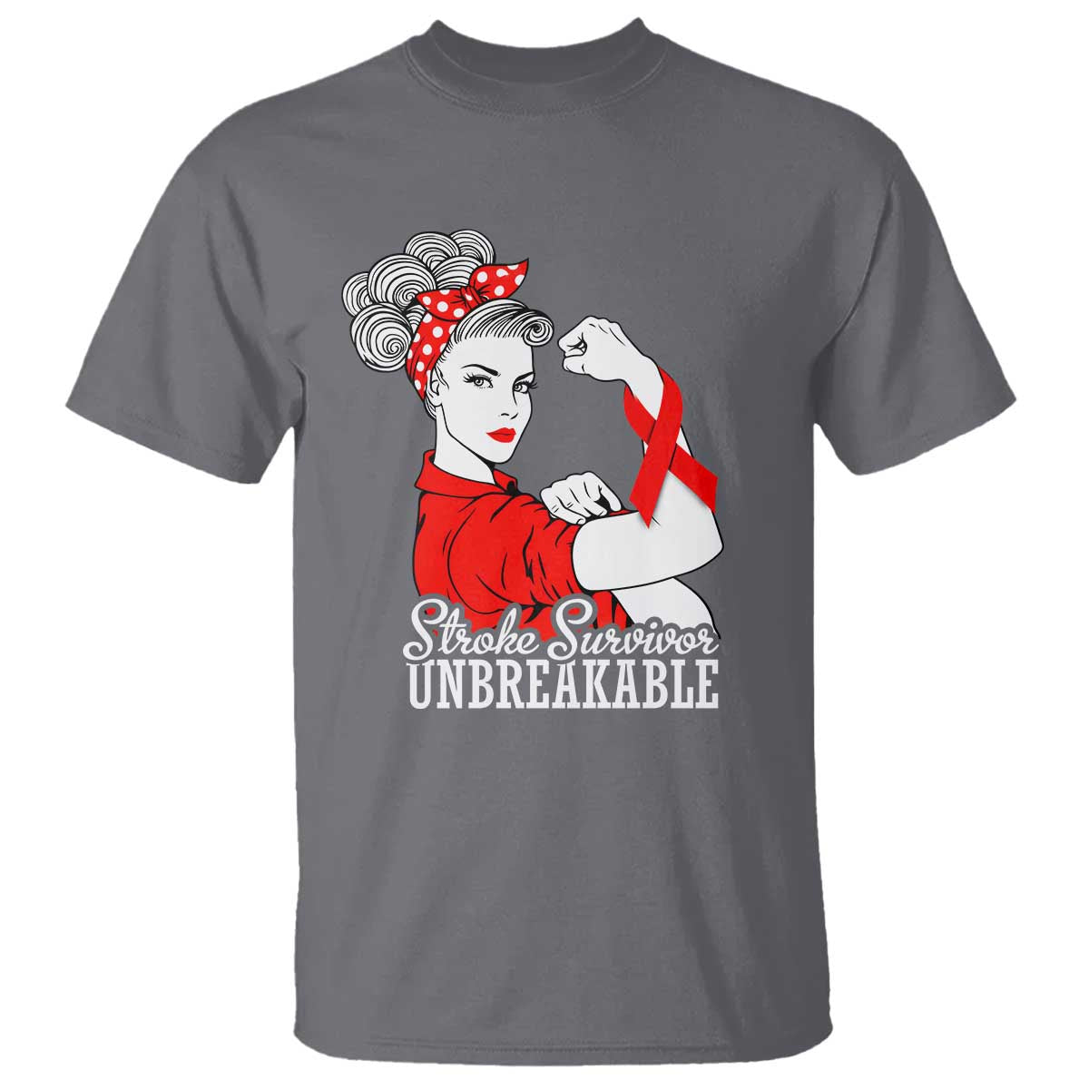 Stroke Survivor Unbreakable T Shirt Stroke Awareness Gift TS11 Charcoal Print Your Wear