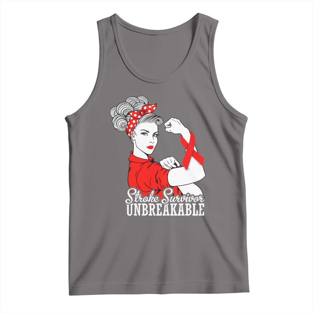 Stroke Survivor Unbreakable Tank Top Stroke Awareness Gift TS11 Deep Heather Print Your Wear
