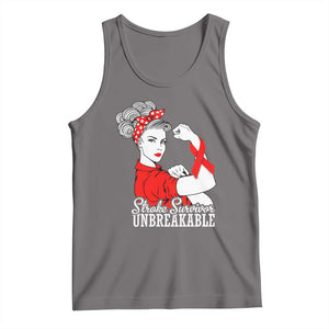 Stroke Survivor Unbreakable Tank Top Stroke Awareness Gift TS11 Deep Heather Print Your Wear