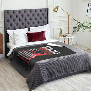 Stroke Warrior Throw Blanket I Know Pain Fear Feather Red Ribbon TS11 Print Your Wear