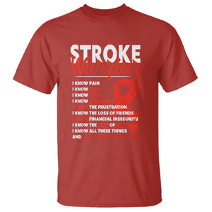 Stroke Warrior T Shirt I Know Pain Fear Feather Red Ribbon TS11 Red Print Your Wear