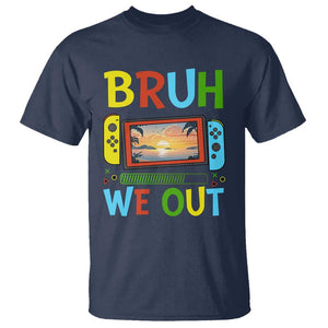 Summer Vacation T Shirt Bruh We Out Game Console Happy Last Day Of School TS11 Navy Print Your Wear