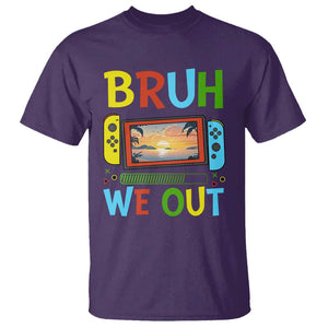 Summer Vacation T Shirt Bruh We Out Game Console Happy Last Day Of School TS11 Purple Print Your Wear