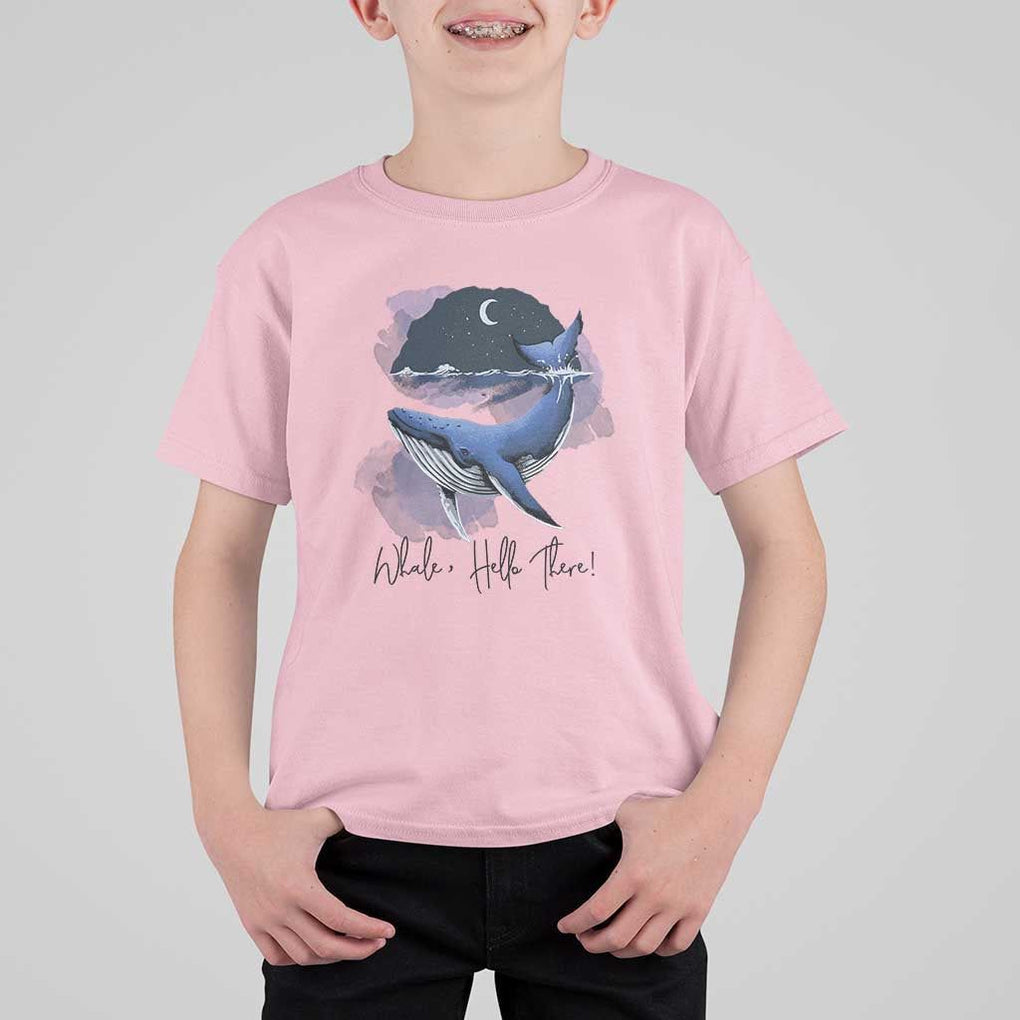 52-Hertz Whale Lover T Shirt For Kid Hello There Marine Biologist TS11 Light Pink Print Your Wear