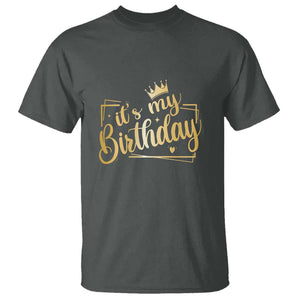 It's My Birthday Party T Shirt B-day Squad Crown TS11 Dark Heather Print Your Wear