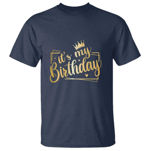 It's My Birthday Party T Shirt B-day Squad Crown TS11 Navy Print Your Wear