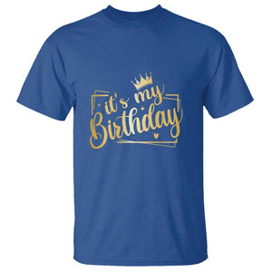 It's My Birthday Party T Shirt B-day Squad Crown TS11 Royal Blue Print Your Wear