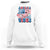 American Vibes Sweatshirt Retro Groovy USA Pride Flag 4th Of July TS11 White Print Your Wear