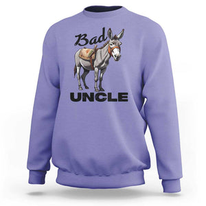 Funny Badass Uncle Sweatshirt Bad Uncle Donkey Father's Day TS11 Violet Print Your Wear