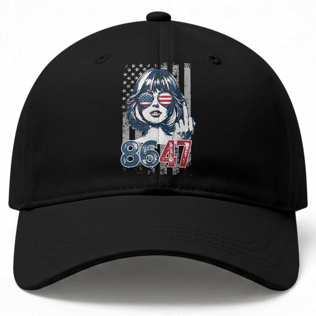 Funny 8647 Impeach 47 Girls American Flag Baseball Cap TS11 Print Your Wear