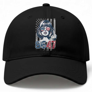Funny 8647 Impeach 47 Girls American Flag Baseball Cap TS11 Print Your Wear