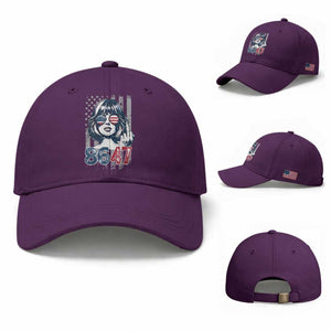 Funny 8647 Impeach 47 Girls American Flag Baseball Cap TS11 Baseball Cap Universal Fit Purple Print Your Wear