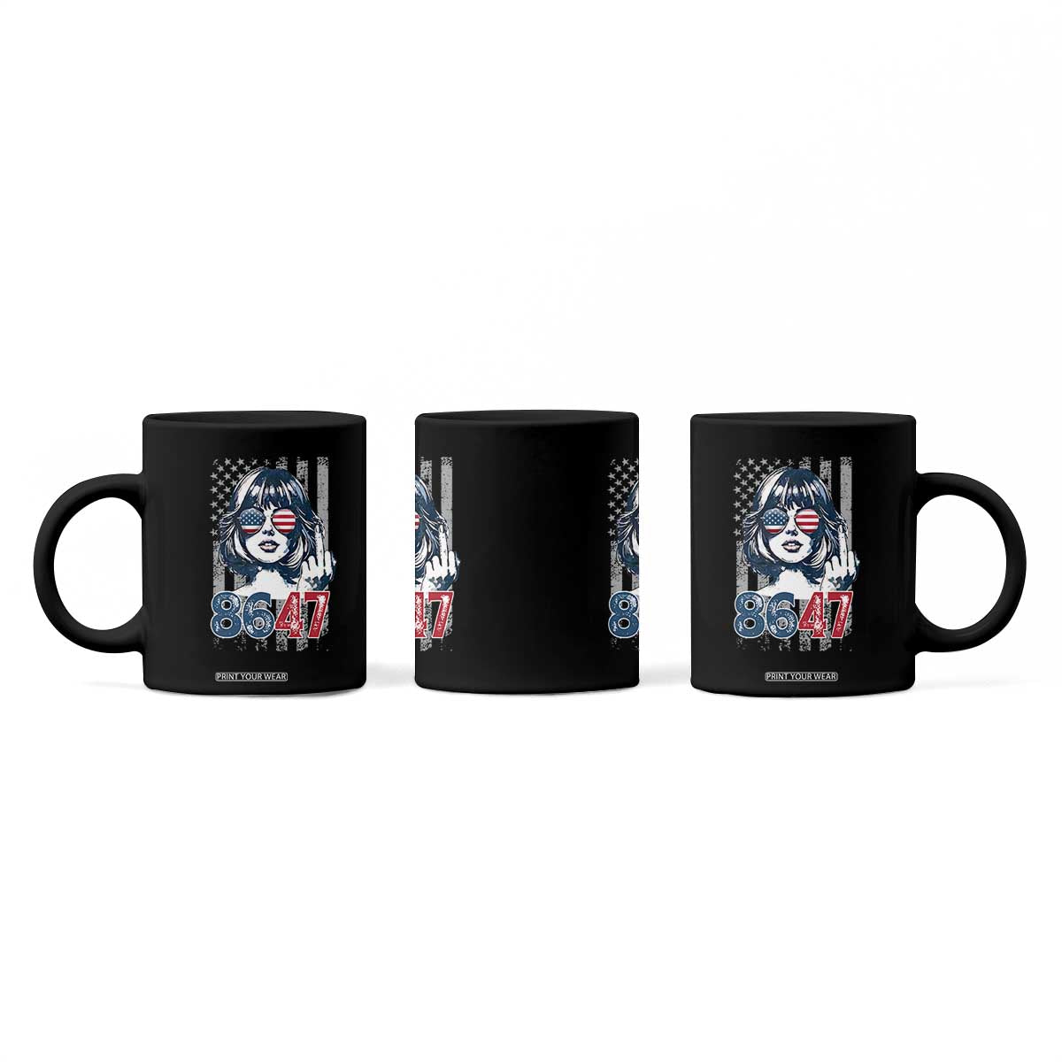 Funny 8647 Impeach 47 Girls American Flag Coffee Mug TS11 Print Your Wear