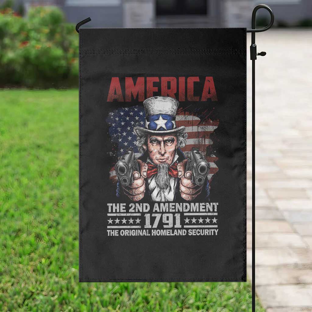 Funny The 2nd Amendment Uncle Sam Garden Flag America The Original Homeland Security TS11 Print Your Wear