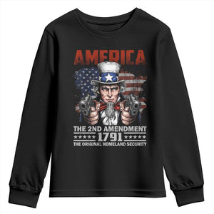 Funny The 2nd Amendment Uncle Sam Youth Sweatshirt America The Original Homeland Security TS11 Black Print Your Wear